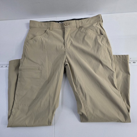 Eddie Bauer rainer tech pants 36x30 beige tan mens 7150 chino khaki - Picture 1 of 11